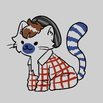 profile picture depicting a blue tiger dressed in a shirt and hat